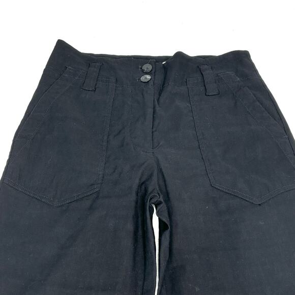 Anthro Maeve The Naomi Black High Waist Wide Leg Pants 4 - Picture 4 of 11